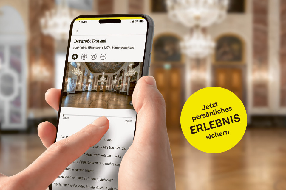 Barockschloss Mannheim, Nutzung der App im Rittersaal